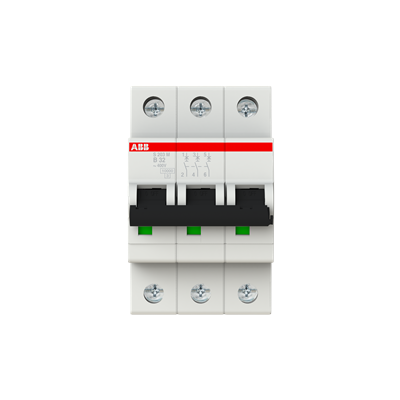 Автоматический выключатель ABB S203M-B32 2CDS273001R0325, 32 А, 3 полюса, характеристика B, 400 В