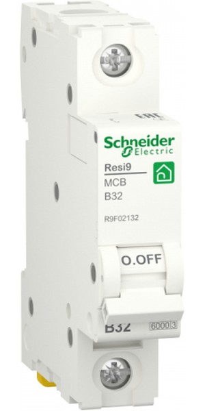 Автоматический выключатель Schneider Electric RESI9 R9F02132, 1-полюсный, 32 А, характеристика B, 6000 А