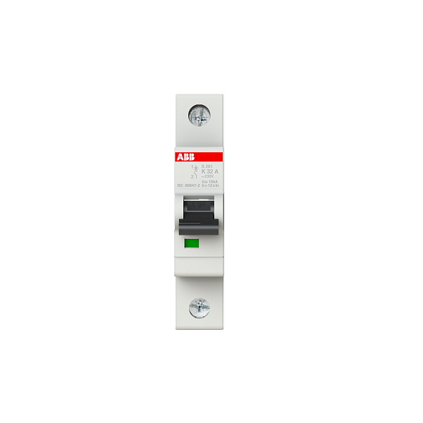 Автоматический выключатель ABB S201-K32 2CDS251001R0537, 32 А, 1 полюс, характеристика K, 230 В