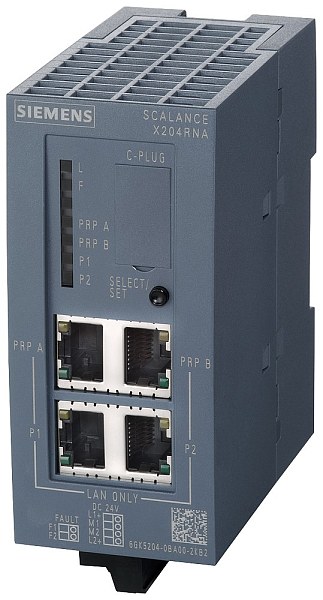 Промышленный коммутатор Siemens SCALANCE X204RNA 6GK5204-0BA00-2KB2, управляемый, 4 порта 100 Мбит/с RJ45, поддержка резервирования сетевого доступа, питание 24 В DC