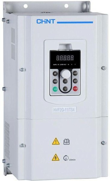 Преобразователь частоты Chint NVF2G-11/TS4 639015, мощность 11 кВт, напряжение 380 В, 3 фазы, общий тип.