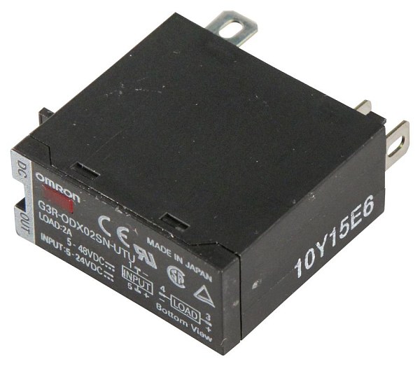 Твердотельное реле Omron G3R-ODX02SN-UTU DC5-24, выходной модуль постоянного тока, номинальный ток 2 А, диапазон выходного напряжения 4–60 В DC