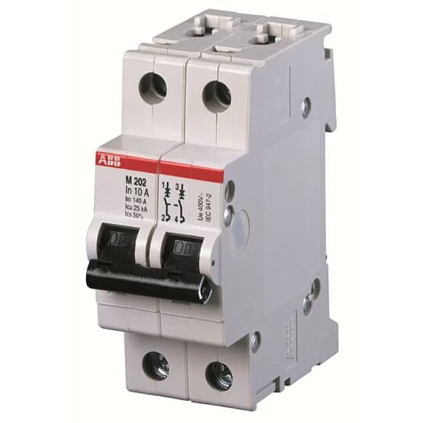 Автоматический выключатель ABB M202-4A 2CDA282799R0041, 4 А, 2 полюса, характеристика C, 400 В