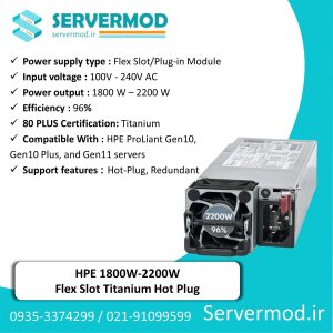 Блок питания HPE 1800W-2200W FS Ti HotPlug