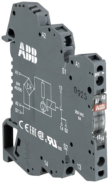Оптронный модуль ABB OBOC2000-48-60VUC 1SNA645053R0600, 48-60 В AC/DC, выход 4.5-58 В DC, 1 мА-2 А, MOSFET, винтовые клеммы