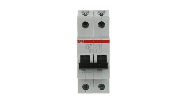Автоматический выключатель ABB S202M-B40 2CDS272001R0405, 40 А, 2 полюса, характеристика B, 230 В
