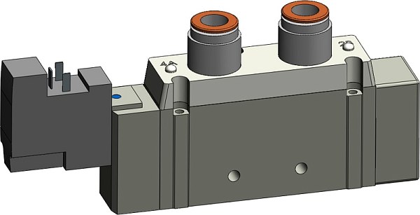 Пневмораспределитель SMC SY9120-5DOD-02, 5/2, 24 В DC, порты 1/4", серия SY9000, одиночный соленоид, корпус с портами