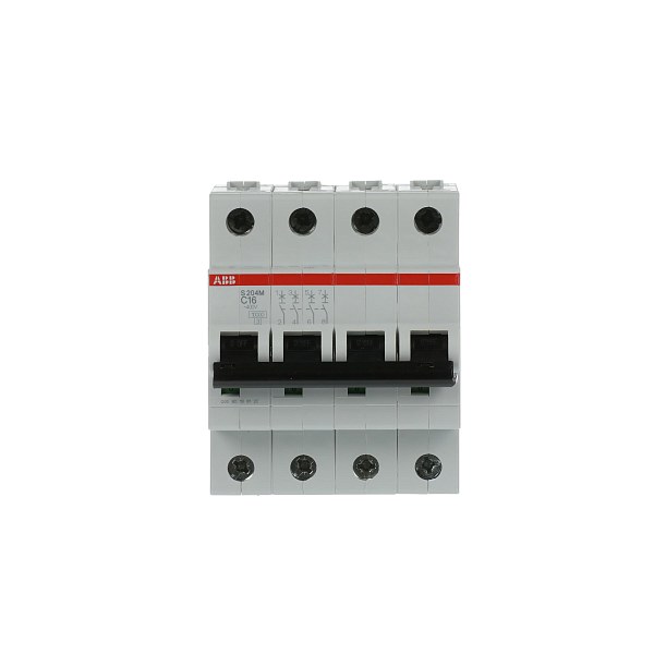 Автоматический выключатель ABB S204M-C16 2CDS274001R0164, 16 А, 4 полюса, характеристика C, 400 В