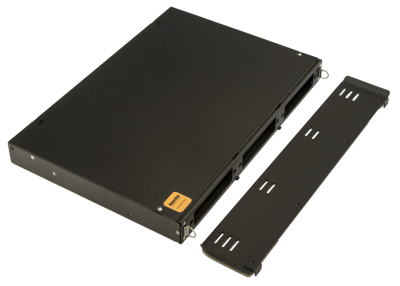 Кронштейн Hyperline FO-19V-1U-3xSLT-W130H30-24UN-BK