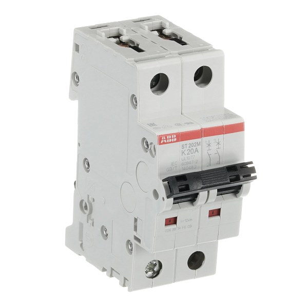 Автоматический выключатель ABB ST202M-K20 2CDS272334R0487, 20 А, 2 полюса, характеристика K, 400 В