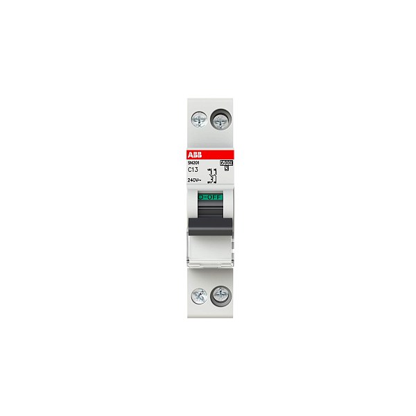 Автоматический выключатель ABB SN201-C13 2CSS255101R0134, 13 А, 1 полюс, характеристика C, 230 В