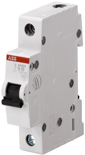 Автоматический выключатель ABB SH201-B10 2CDS211001R0105, 1-полюсный, 10 А, характеристика B