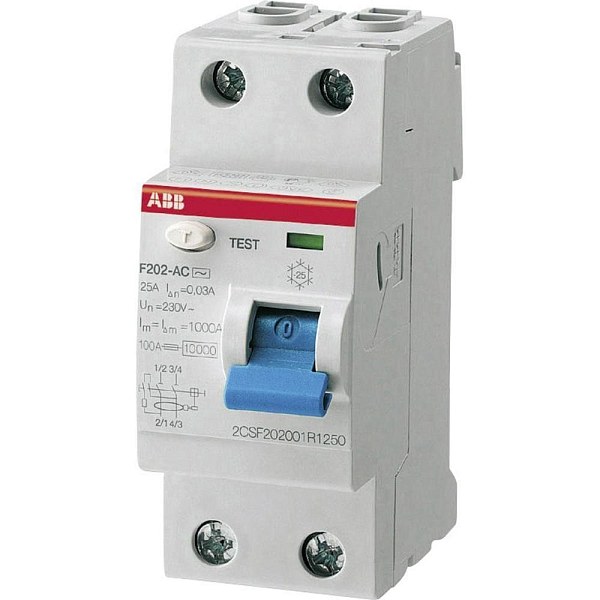 Автоматический выключатель ABB SF202-B10, 2-полюсный, характеристика B, 10 А