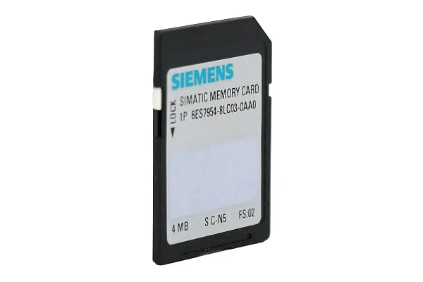 Карта памяти Siemens SIMATIC S7 6ES7954-8LC03-0AA0, 3,3 В флэш, 2 МБ, для контроллеров S7-1x00 и SINAMICS