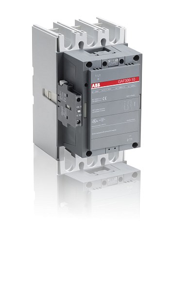 Контактор ABB GAF300-10-11-69, 3-полюсный, серия AF, номинальное напряжение до 1000 В DC, номинальный ток 300 А, 1 нормально открытый контакт.