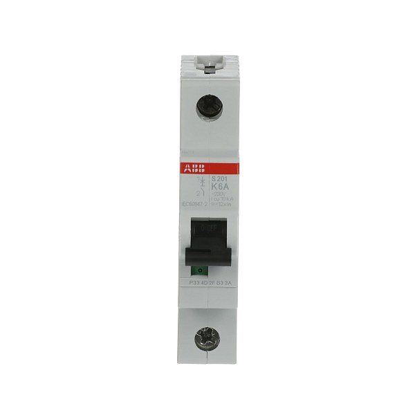 Автоматический выключатель ABB S201-K6 2CDS251001R0377, 6 А, 1 полюс, характеристика K, 230 В