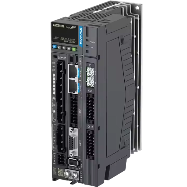 Сервопривод Inovance IS620PS1R6I-C, серия IS620, EtherCAT CANlink, мощность 200 Вт, напряжение 220 В, ток 1,6 А.