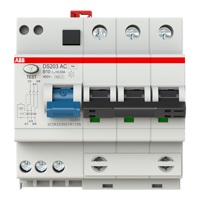 УЗО с автоматическим выключателем ABB DS203 M AC-B10/0.03 2CSR273001R1105