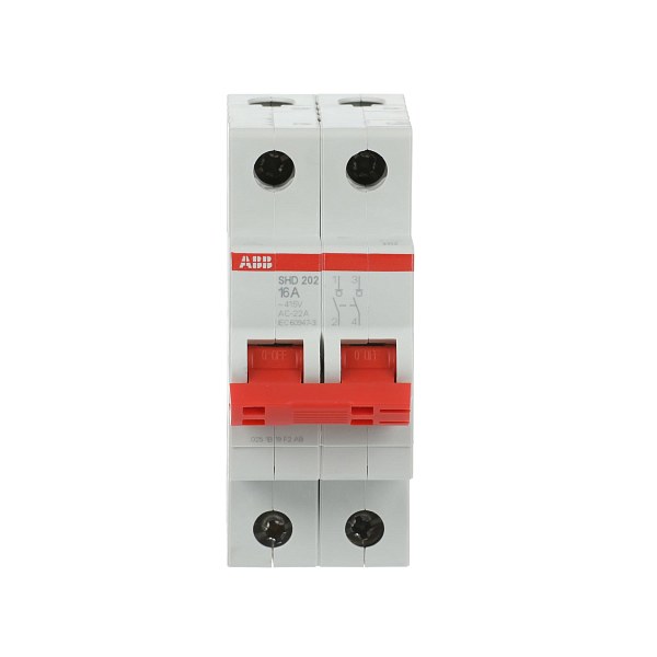 Рубильник модульный ABB SHD202/16 2CDD272111R0016, 16 А, 2 полюса