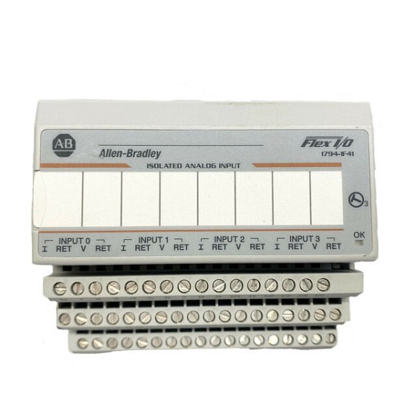 Модуль аналогового ввода Allen-Bradley 1794-IF4I, FLEX I/O, изолированный, 4 канала, напряжение или ток, однофазный вход, DIN-рейка, IP20