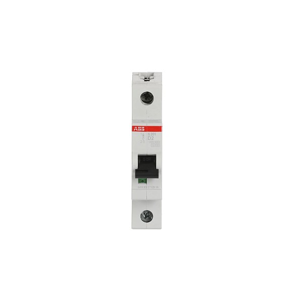 Автоматический выключатель ABB S201-D2 2CDS251001R0021, 2 А, 1 полюс, характеристика D, 230 В