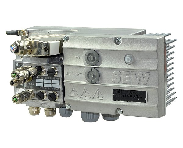 Интерфейсный модуль SEW-EURODRIVE MFE72A, EtherCAT, 6 двоичных входов, 2 выхода, питание 24 В DC, степень защиты IP65, монтаж на DIN-рейку