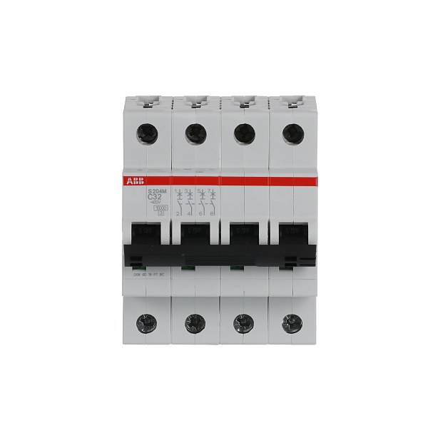 Автоматический выключатель ABB S204M-C32 2CDS274001R0324, 32 А, 4 полюса, характеристика C, 400 В