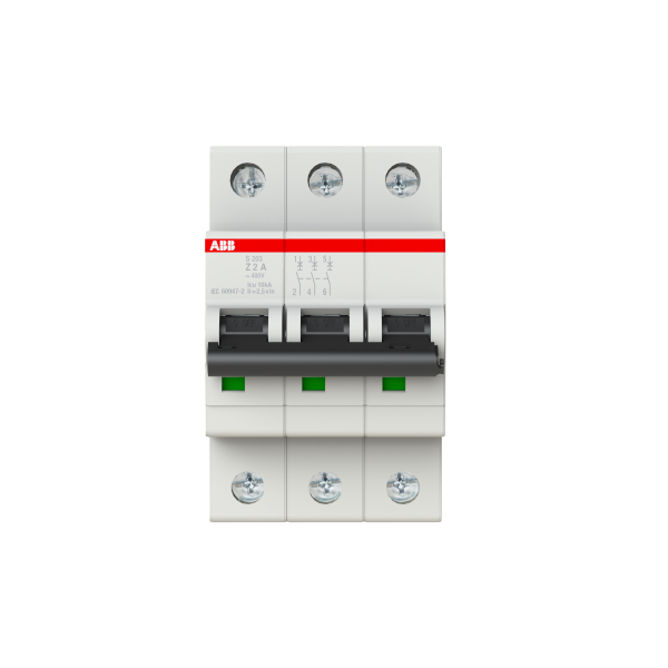 Автоматический выключатель ABB S203-Z2 2CDS253001R0278, 2 А, 3 полюса, характеристика Z, 230 В