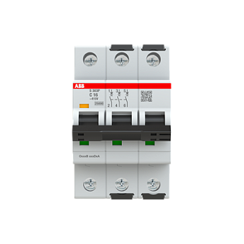 Автоматический выключатель ABB S303P-C16 2CDS383001R0164, 16 А, 3 полюса, характеристика C, 400 В