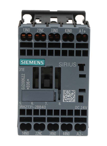 Контактор Siemens 3RH2131-2BB40, 3 NO + 1 NC, 24 В DC, пружинные зажимы
