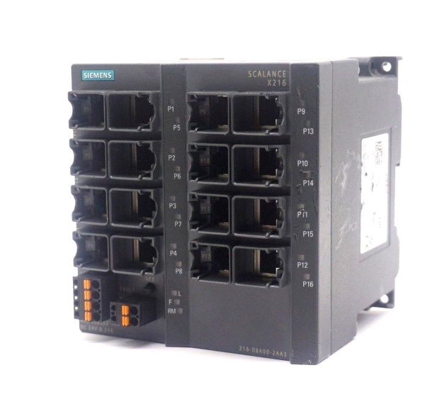 ​Промышленный коммутатор Siemens SCALANCE X216 6GK5216-0BA00-2AA3, управляемый, 16 портов 10/100 Мбит/с RJ45, светодиагностика, сигнальный контакт с кнопкой установки, резервное питание