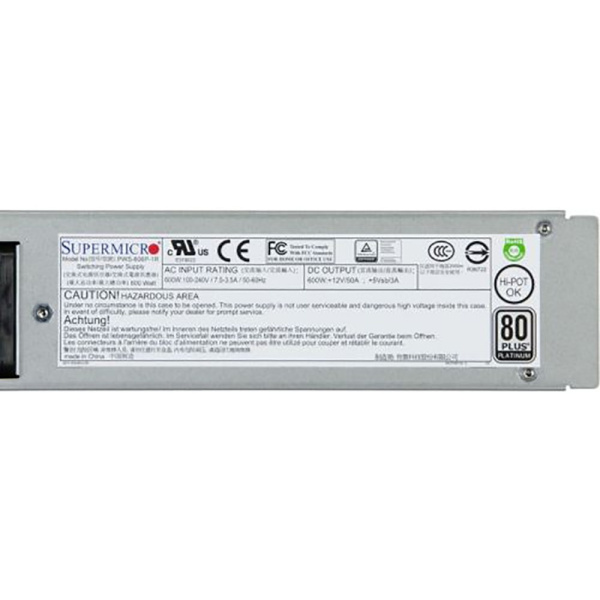 Блок питания серверный 200-240Vac