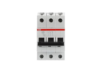 Автоматический выключатель ABB S203-B20 2CDS253001R0205, 20 А, 3 полюса, характеристика B, 400 В