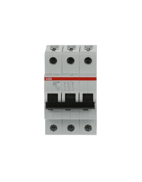 Автоматический выключатель ABB S203M-B6 2CDS273001R0065, 6 А, 3 полюса, характеристика B, 400 В