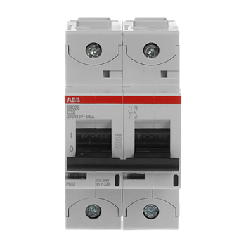Автоматический выключатель ABB S802S-C32 2CCS862001R0324, 32 А, 2 полюса, характеристика C, 400 В