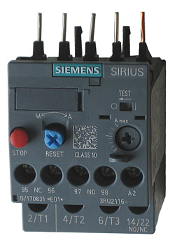 Реле перегрузки Siemens SENTRON 3RU21 3RU2116-1FB0, 7-10 А, 3-полюсное, тепловое
