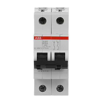 Автоматический выключатель ABB S202-K6 2CDS252001R0377, 6 А, 2 полюса, характеристика K, 400 В