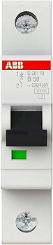 Автоматический выключатель ABB S201M-B50 2CDS271001R0505, 50 А, 1 полюс, характеристика B, 230 В