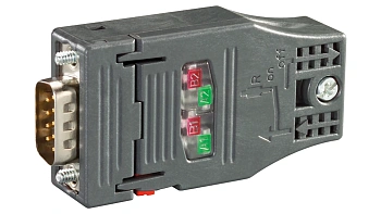 Шинный соединитель Siemens 6GK1500-0FC10, PROFIBUS FC RS485, FastConnect, прямой выход кабеля 180°, пластиковый корпус