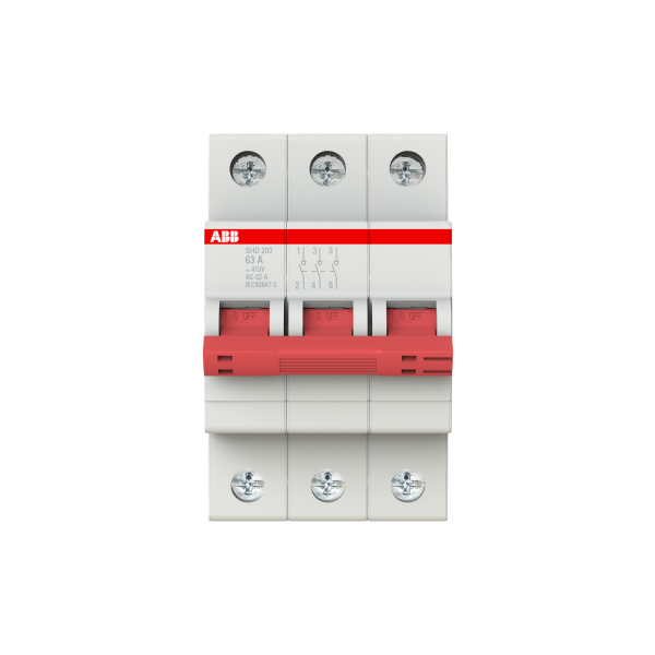 Рубильник модульный ABB SHD203/63 2CDD273111R0063, 63 А, 3 полюса