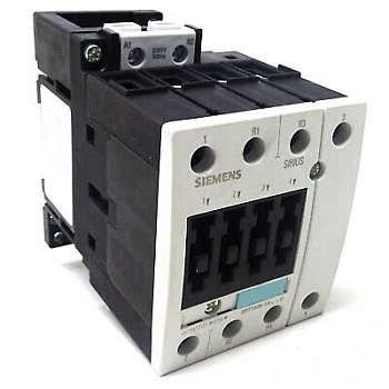Контактор Siemens 3RT1535-1AP00, 4-полюсный, 40 А, 18,5 кВт при 400 В, катушка управления 230 В AC, 2 НО + 2 НЗ контакта, типоразмер S2, винтовые клеммы