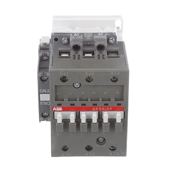 Контактор ABB AF50-30-11-70, серия A-Line, 3-полюсный, номинальный ток 50 А, катушка 30–75 В AC/DC.