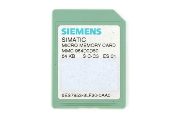 ​Карта памяти Siemens SIMATIC S7 6ES7953-8LF20-0AA0, 64 КБ, 3,3 В, Nflash, для S7-300/C7/ET 200