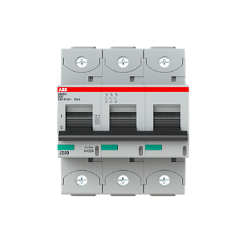 Автоматический выключатель ABB S803C-D20 2CCS883001R0201, 20 А, 3 полюса, характеристика D, 400 В