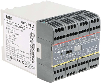 Контроллер безопасности ABB Pluto B46 v2 2TLA020070R1700, 24 входа безопасности, 6 выходов безопасности, 24 V dc