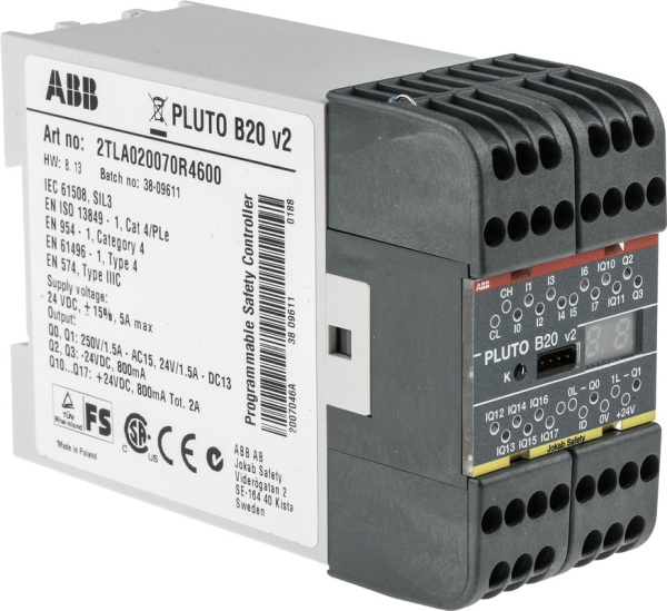 Контроллер безопасности ABB Pluto B20 v2 2TLA020070R4600