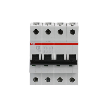 Автоматический выключатель ABB S204-D40 2CDS254001R0401, 40 А, 4 полюса, характеристика D, 400 В