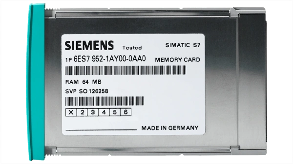 Карта памяти Siemens 6ES7952-1KM00-0AA0, SIMATIC S7, карта памяти для S7-400, 5 В Flash EPROM, 4 МБ