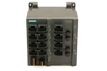 ​Промышленный коммутатор Siemens SCALANCE X112-2 6GK5112-2BB00-2AA3, неуправляемый, 12 портов 10/100 Мбит/с RJ45, 2 порта 100 Мбит/с многомодовый BFOC, светодиагностика, сигнальный контакт с кнопкой установки, резервное питание