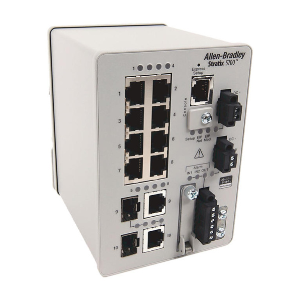 Промышленный коммутатор Allen-Bradley 1783-BMS10CGP Stratix 5700, 8 портов 10/100 Мбит/с, 2 порта Gigabit Ethernet